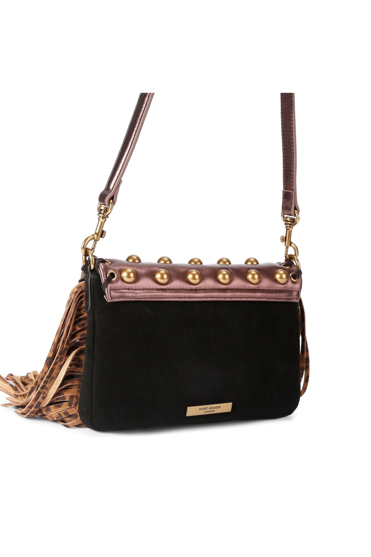 KURT GEIGER LONDON K SM OXFORD FRINGE SHOOUL en color MARRON (2)