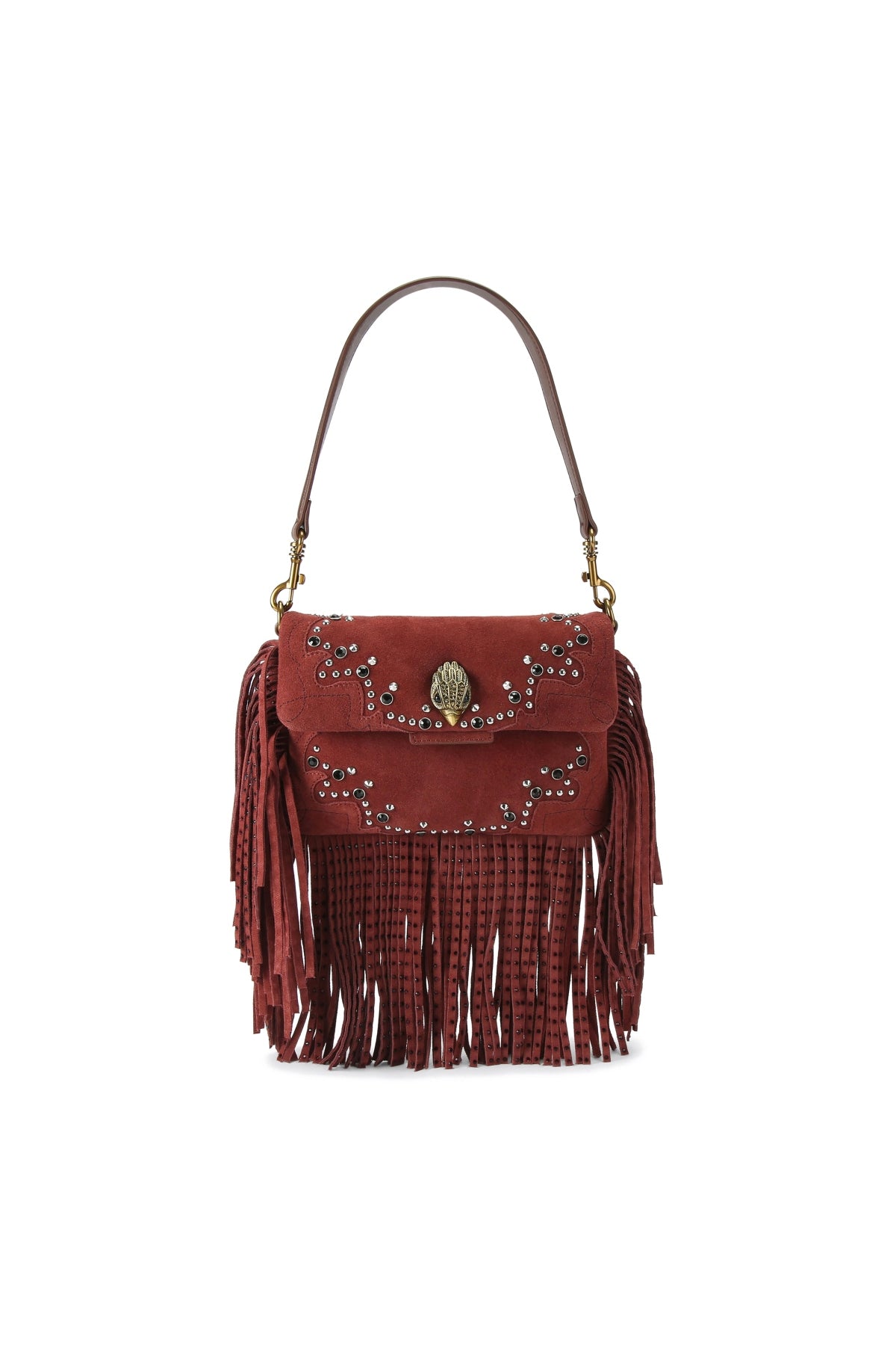 KURT GEIGER LONDON K SM OXFORD FRINGE SHOOUL en color BURDEOS (3)