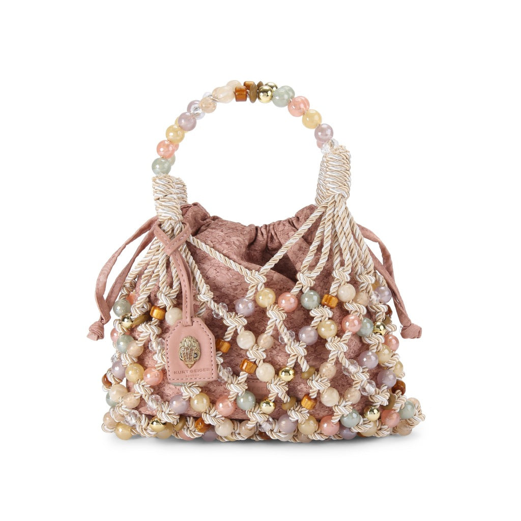 KURT GEIGER LONDON K MACRAME ROPE BAG en color BEIS (3)