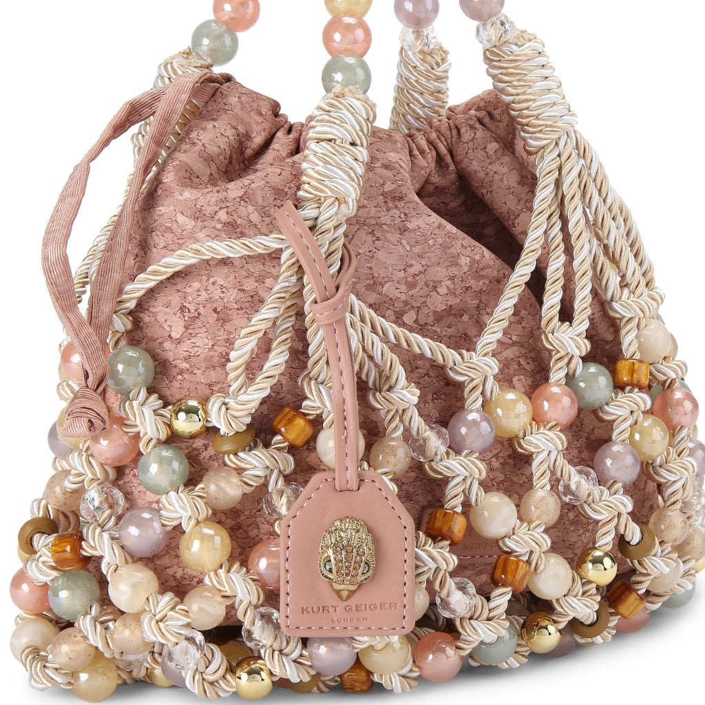 KURT GEIGER LONDON K MACRAME ROPE BAG en color BEIS (5)