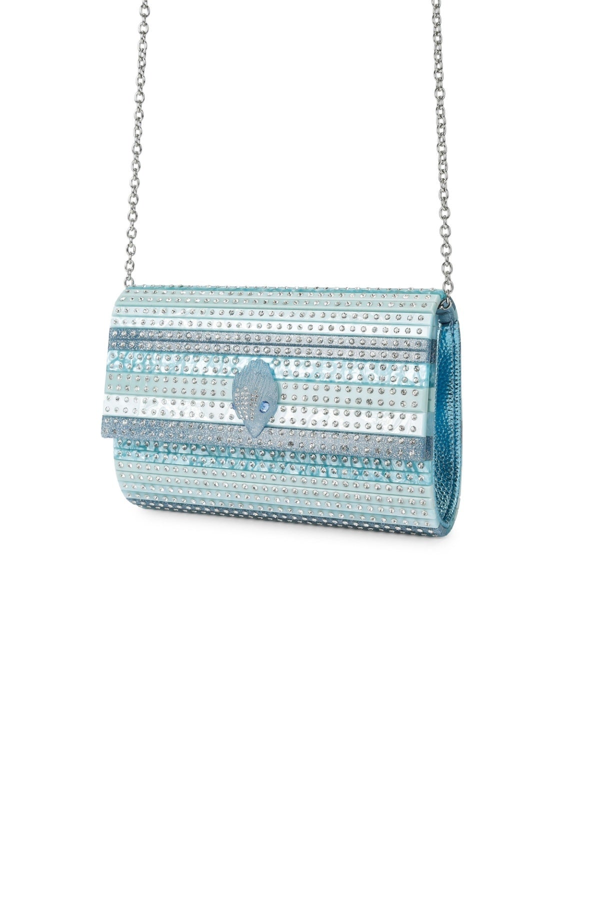 KURT GEIGER LONDON K PARTY EAGLE CLUTCH DREN en color AZUL (4)