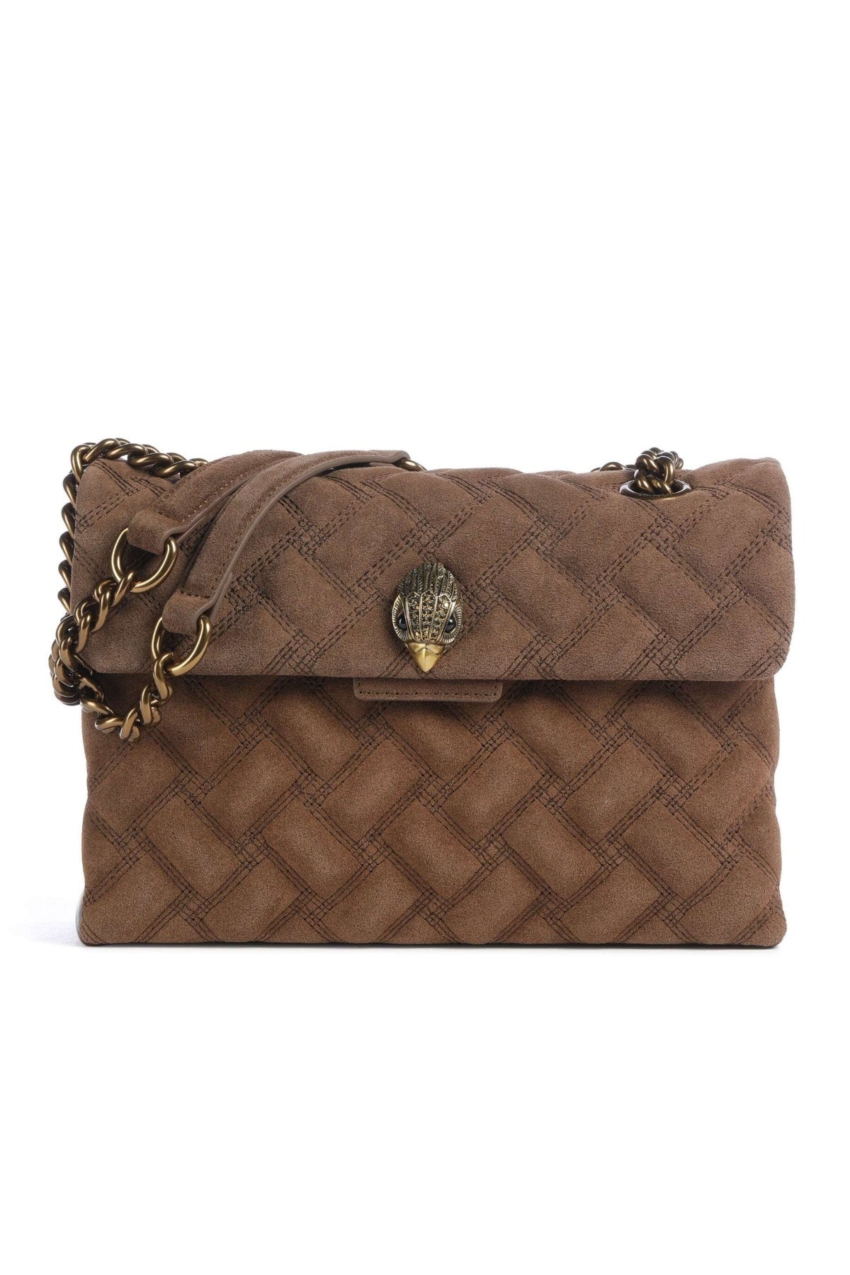 KURT GEIGER LONDON LEATHER KENSINGTON BAG en color MARRON (1)