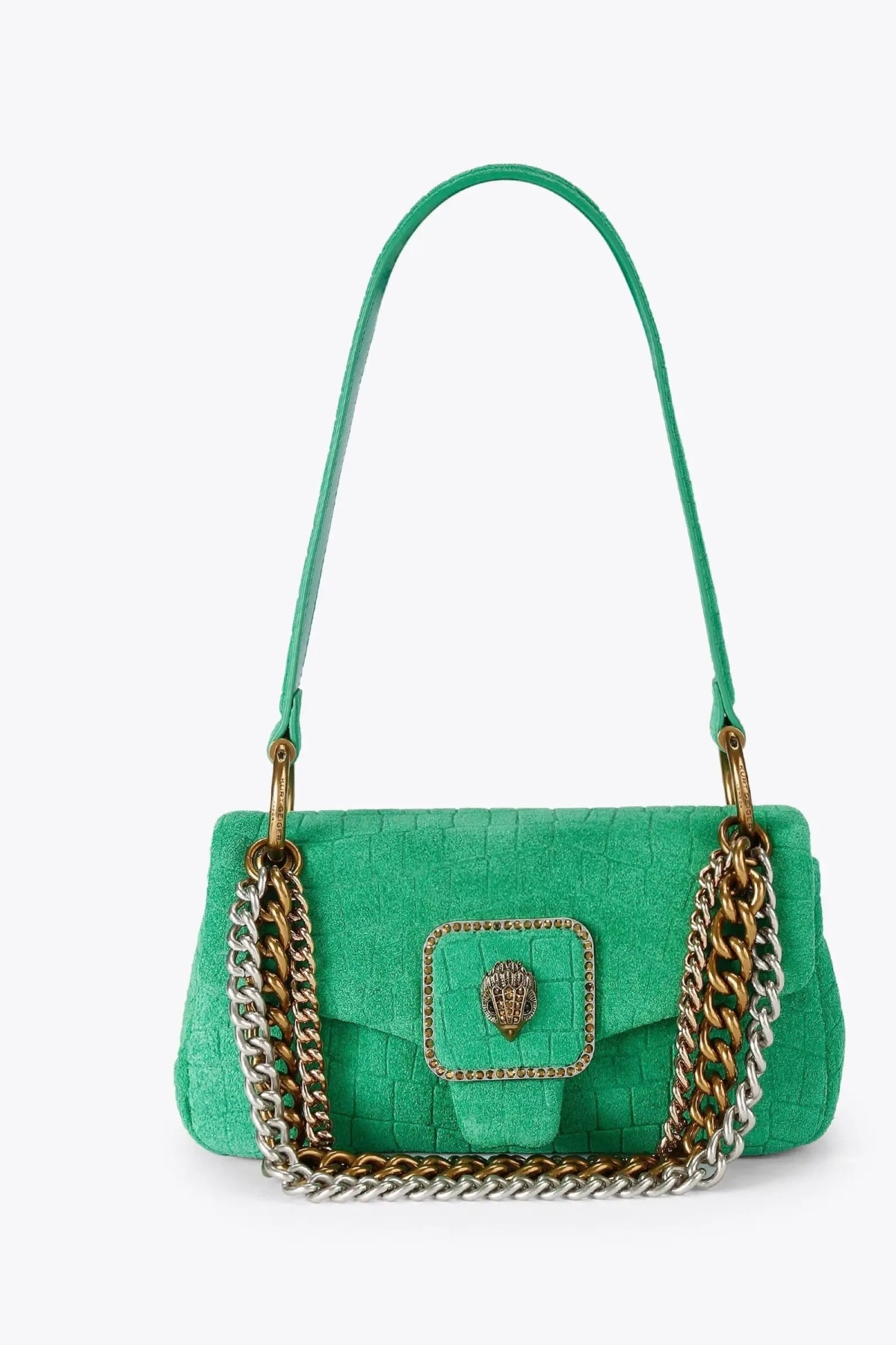 KURT GEIGER LONDON MINI PIMLICO BAG CHAIN en color VERDE (3)