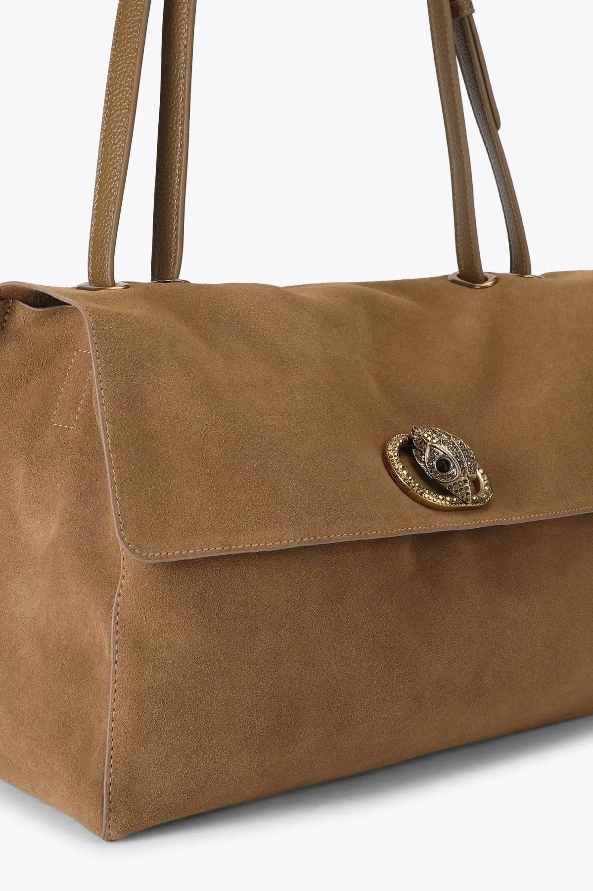 KURT GEIGER LONDON K CHELSEA LG SLOUCH FLAP en color MARRON CLARO (3)