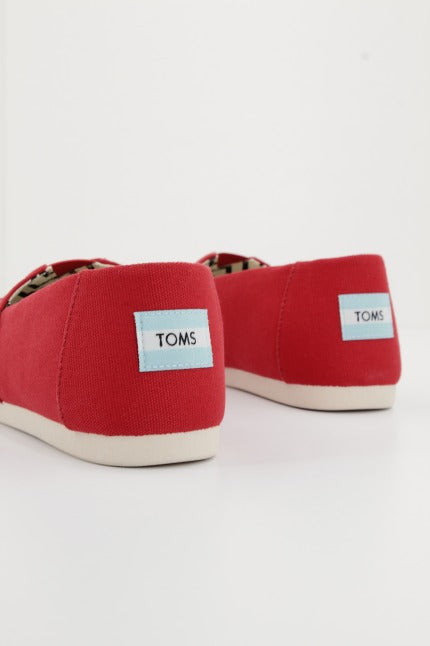 TOMS RED RECYCLED COTTON CANVAS en color ROJO (3)