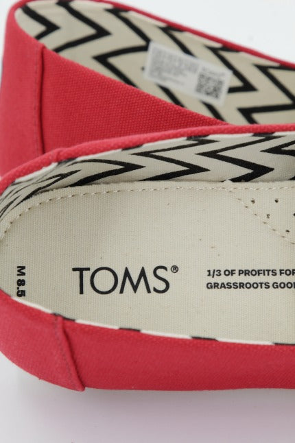 TOMS RED RECYCLED COTTON CANVAS en color ROJO (4)