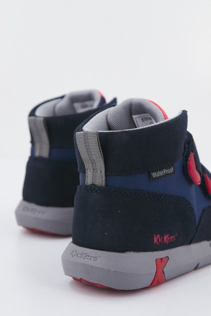 KICKERS SNEAKER TEXTILE SUEDE PU en color AZUL (3)