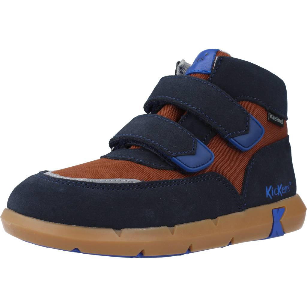 KICKERS SNEAKER TEXTILE SUEDE PU en color AZUL (1)