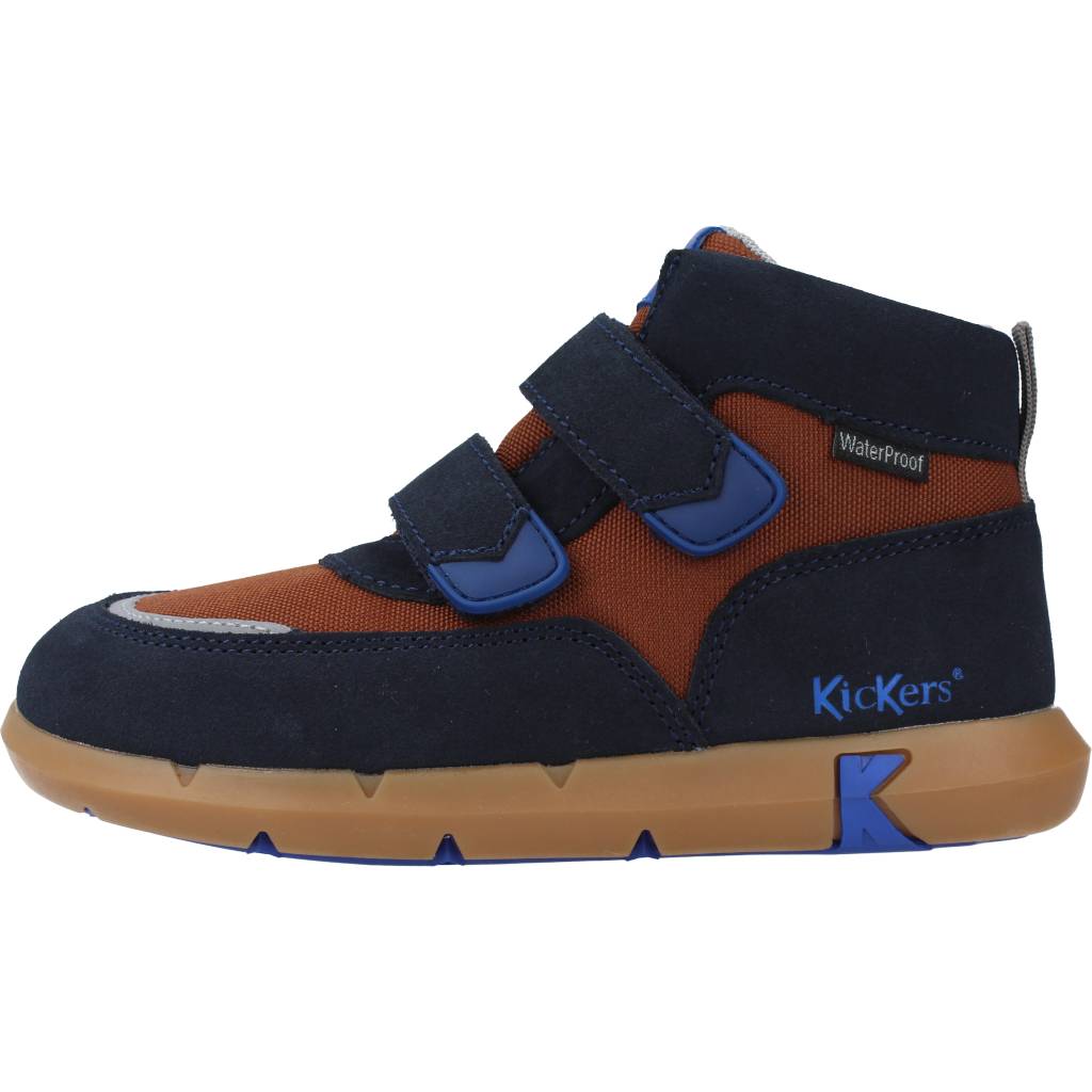 KICKERS SNEAKER TEXTILE SUEDE PU en color AZUL (2)