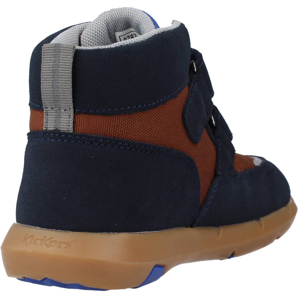 KICKERS SNEAKER TEXTILE SUEDE PU en color AZUL (3)