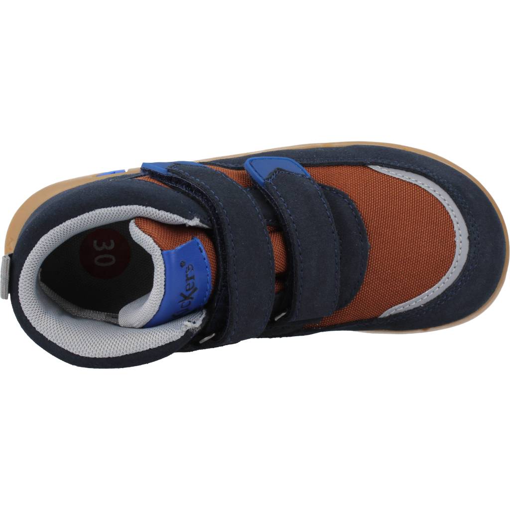 KICKERS SNEAKER TEXTILE SUEDE PU en color AZUL (7)