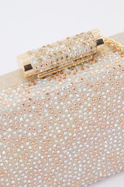MENBUR M BOLSO FIESTA CLUTCH GLITTERS en color ORO (4)