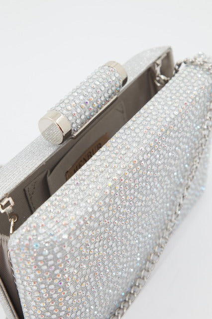 MENBUR M BOLSO FIESTA CLUTCH GLITTERS en color PLATA (3)