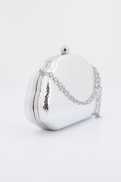 MENBUR M BOLSO FIESTA METALIZADO ANIM en color PLATA (2)