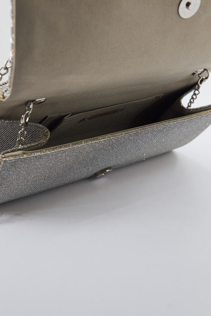MENBUR M BOLSO FIESTA CARTERA GLITTER en color GRIS (4)