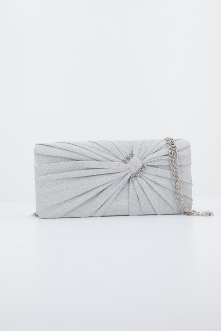 MENBUR M BOLSO FIESTA CARTERA GLITTER en color PLATA (1)