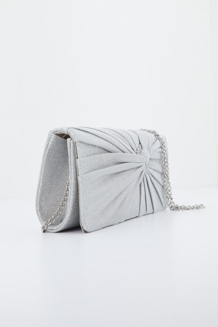 MENBUR M BOLSO FIESTA CARTERA GLITTER en color PLATA (2)