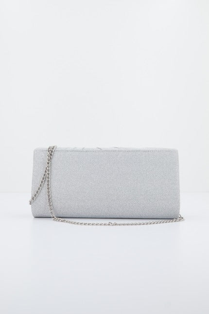 MENBUR M BOLSO FIESTA CARTERA GLITTER en color PLATA (3)