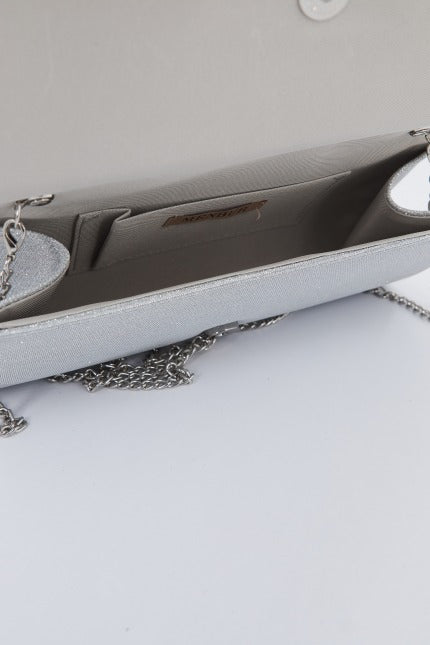MENBUR M BOLSO FIESTA CARTERA GLITTER en color PLATA (4)