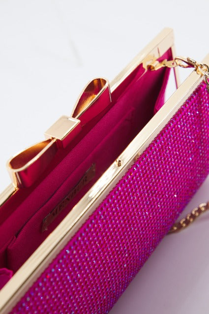 MENBUR M BOLSO CARTERA DETALLE STRASS en color ROSA (3)