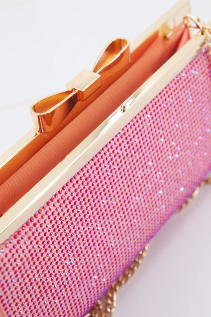 MENBUR M BOLSO CARTERA DETALLE STRASS en color ROSA (3)
