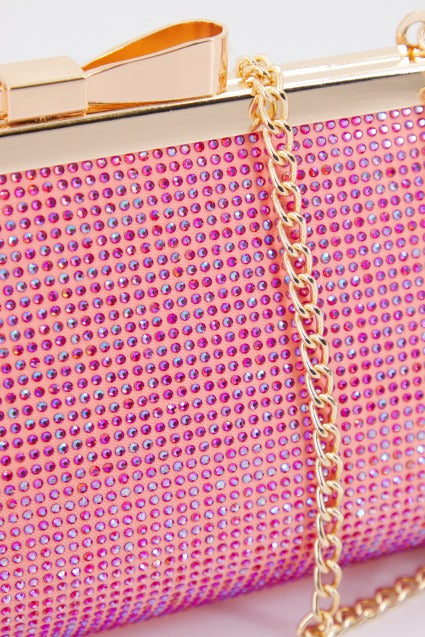 MENBUR M BOLSO CARTERA DETALLE STRASS en color ROSA (4)