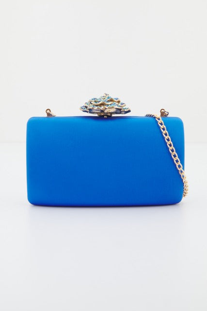 MENBUR M BOLSO FIESTA CLUTCH DETALLE en color AZUL (1)