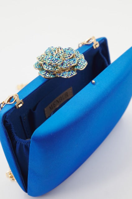 MENBUR M BOLSO FIESTA CLUTCH DETALLE en color AZUL (3)