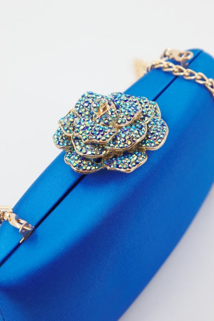 MENBUR M BOLSO FIESTA CLUTCH DETALLE en color AZUL (4)