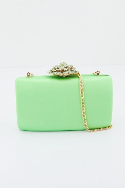 MENBUR M BOLSO FIESTA CLUTCH DETALLE en color VERDE (1)