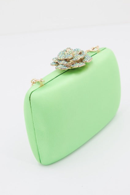 MENBUR M BOLSO FIESTA CLUTCH DETALLE en color VERDE (2)