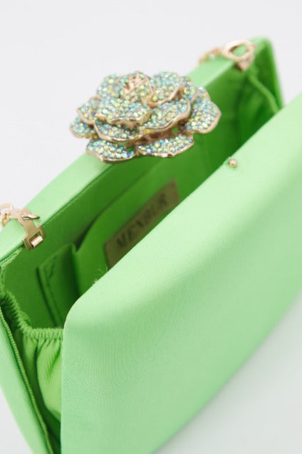 MENBUR M BOLSO FIESTA CLUTCH DETALLE en color VERDE (3)