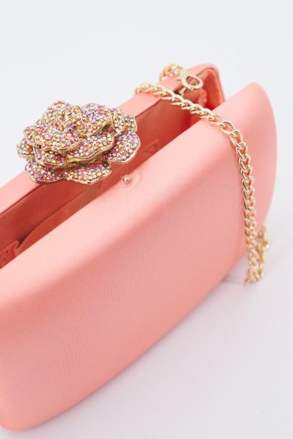 MENBUR M BOLSO FIESTA CLUTCH DETALLE en color NARANJA (3)