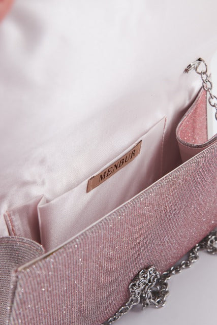 MENBUR M BOLSO CARTERA FIESTA GLITTER en color ROSA (3)