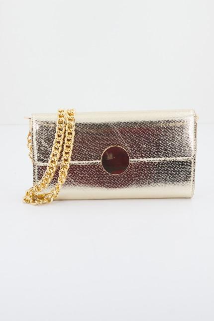 MENBUR M BOLSO CARTERA METALIZADO ANI en color ORO (1)