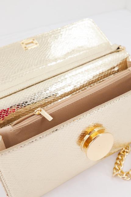 MENBUR M BOLSO CARTERA METALIZADO ANI en color ORO (3)