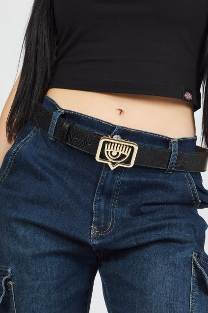 CHIARA FERRAGNI EYETAG BELT WITH PURSES en color NEGRO (5)