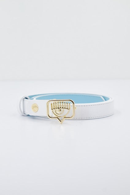 CHIARA FERRAGNI EYETAG BELT WITH PURSES en color BLANCO (1)
