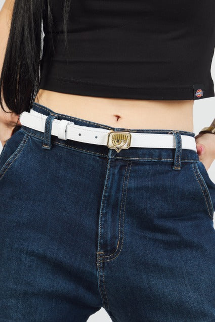 CHIARA FERRAGNI EYETAG BELT WITH PURSES en color BLANCO (5)