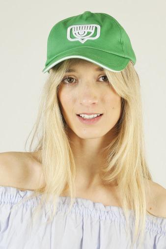 CHIARA FERRAGNI EYELIKE BASEBALL CAP en color VERDE (5)