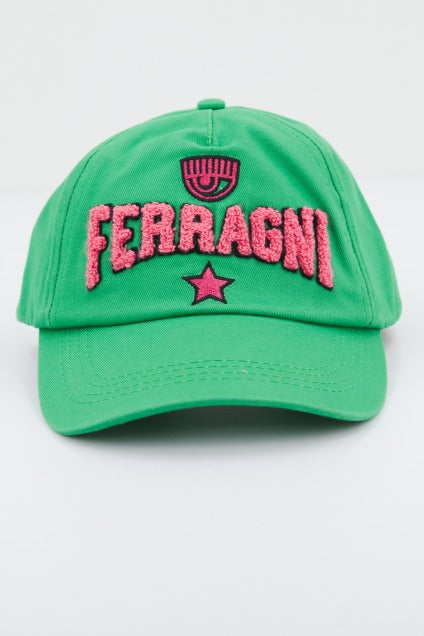 CHIARA FERRAGNI FERRAGNI STRETCH BASEBALL CAP en color VERDE (1)