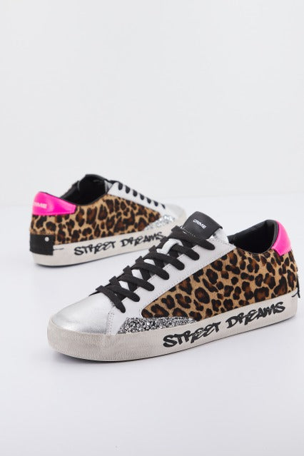 CRIME LONDON LOW TOP DISTRESSED en color ANIMAL PRINT (1)