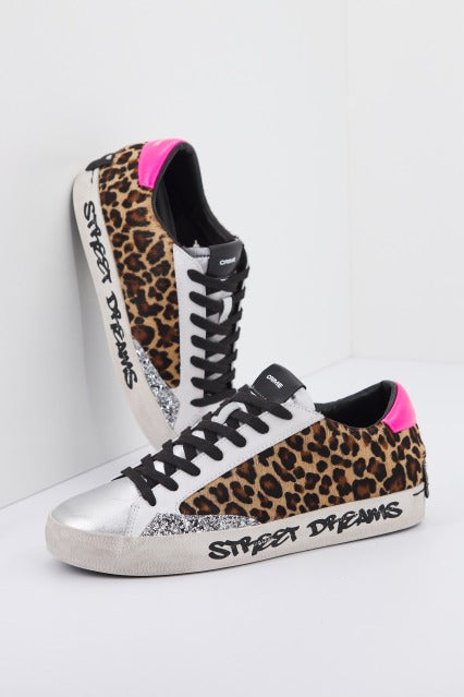 CRIME LONDON LOW TOP DISTRESSED en color ANIMAL PRINT (2)