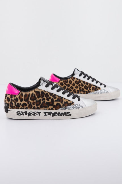CRIME LONDON LOW TOP DISTRESSED en color ANIMAL PRINT (3)