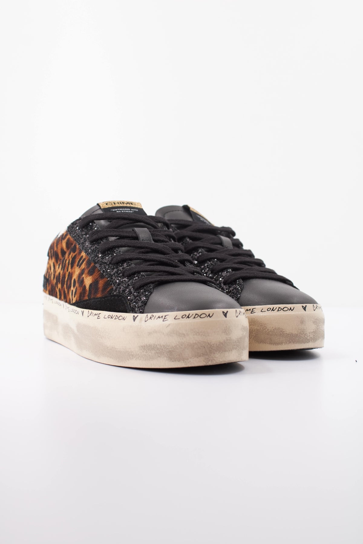 CRIME LONDON AAB DISTRESSED PLATFORM en color ANIMAL PRINT (2)
