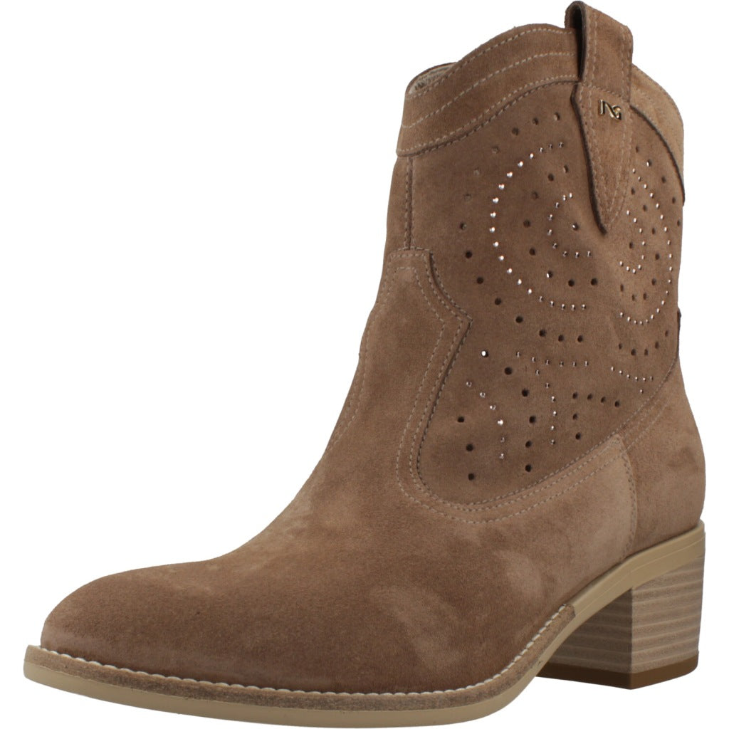 NERO GIARDINI BOTIN VELOUR en color MARRON (1)