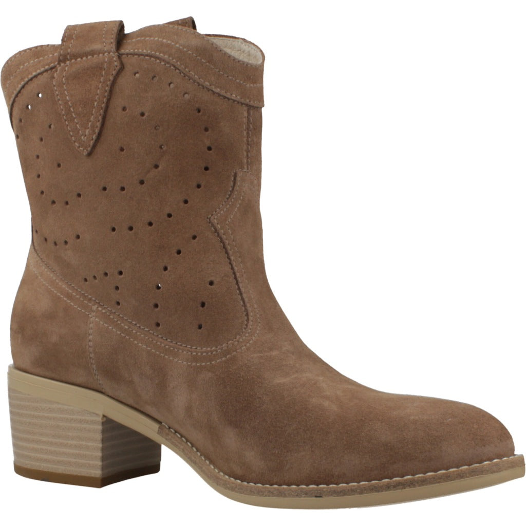NERO GIARDINI BOTIN VELOUR en color MARRON (5)