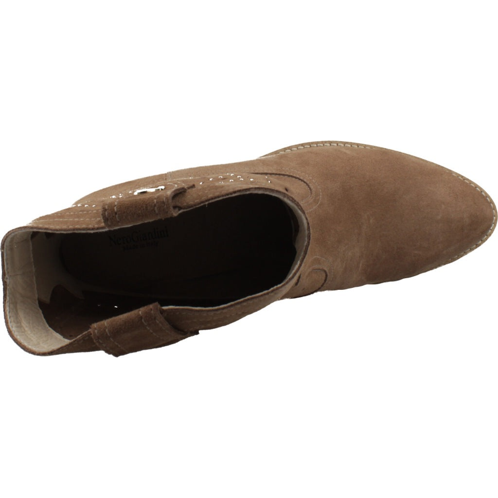 NERO GIARDINI BOTIN VELOUR en color MARRON (6)