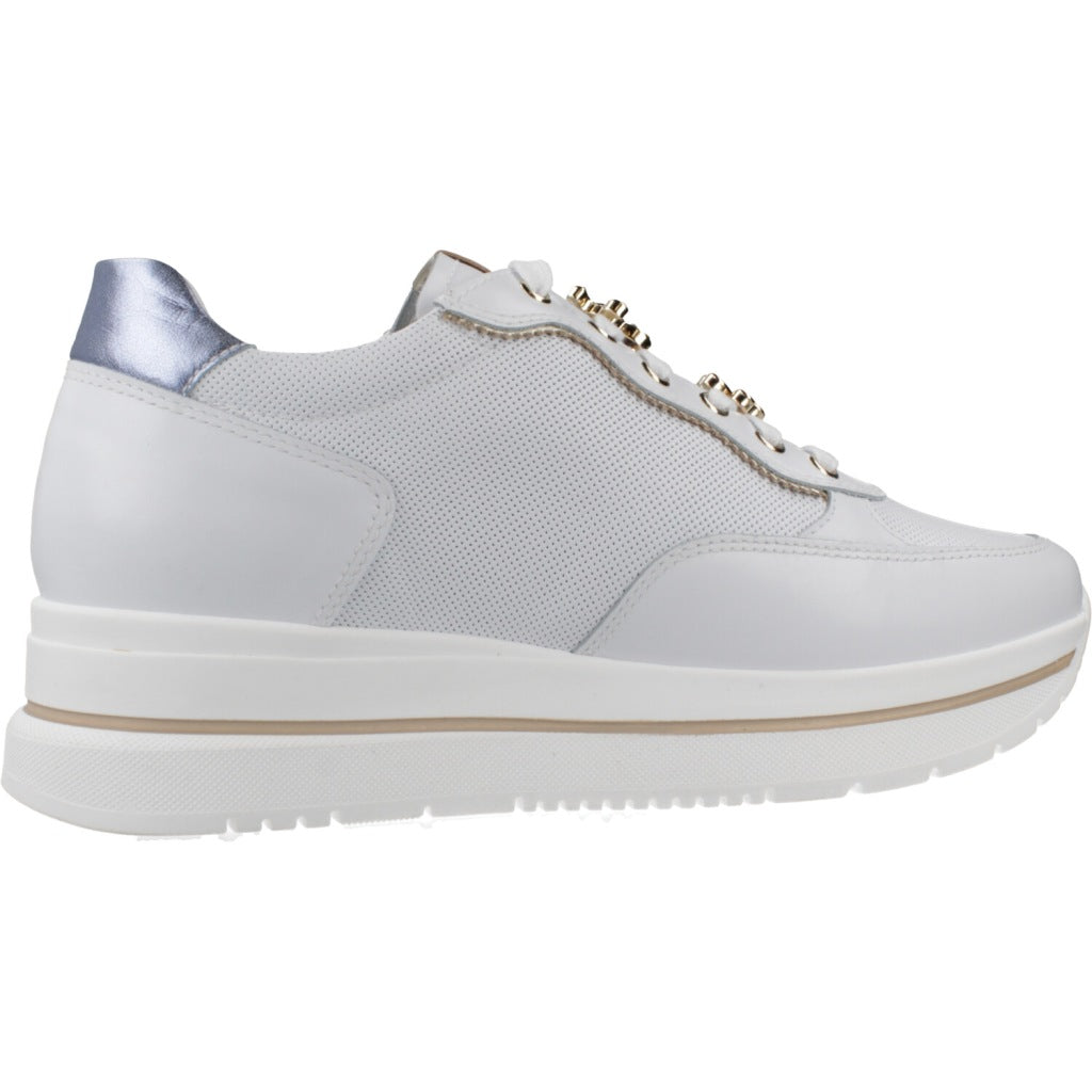 NERO GIARDINI DEPORTIVO CORDONES VELVET en color BLANCO (4)