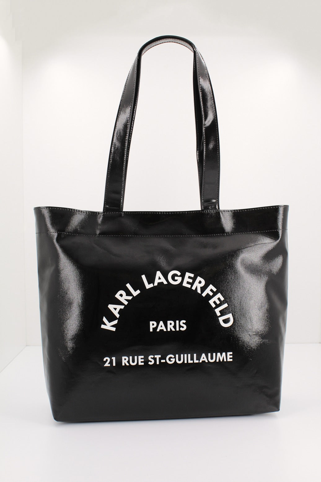 KARL LAGERFELD RSG SHINY TWILL SHOPPER en color NEGRO (2)